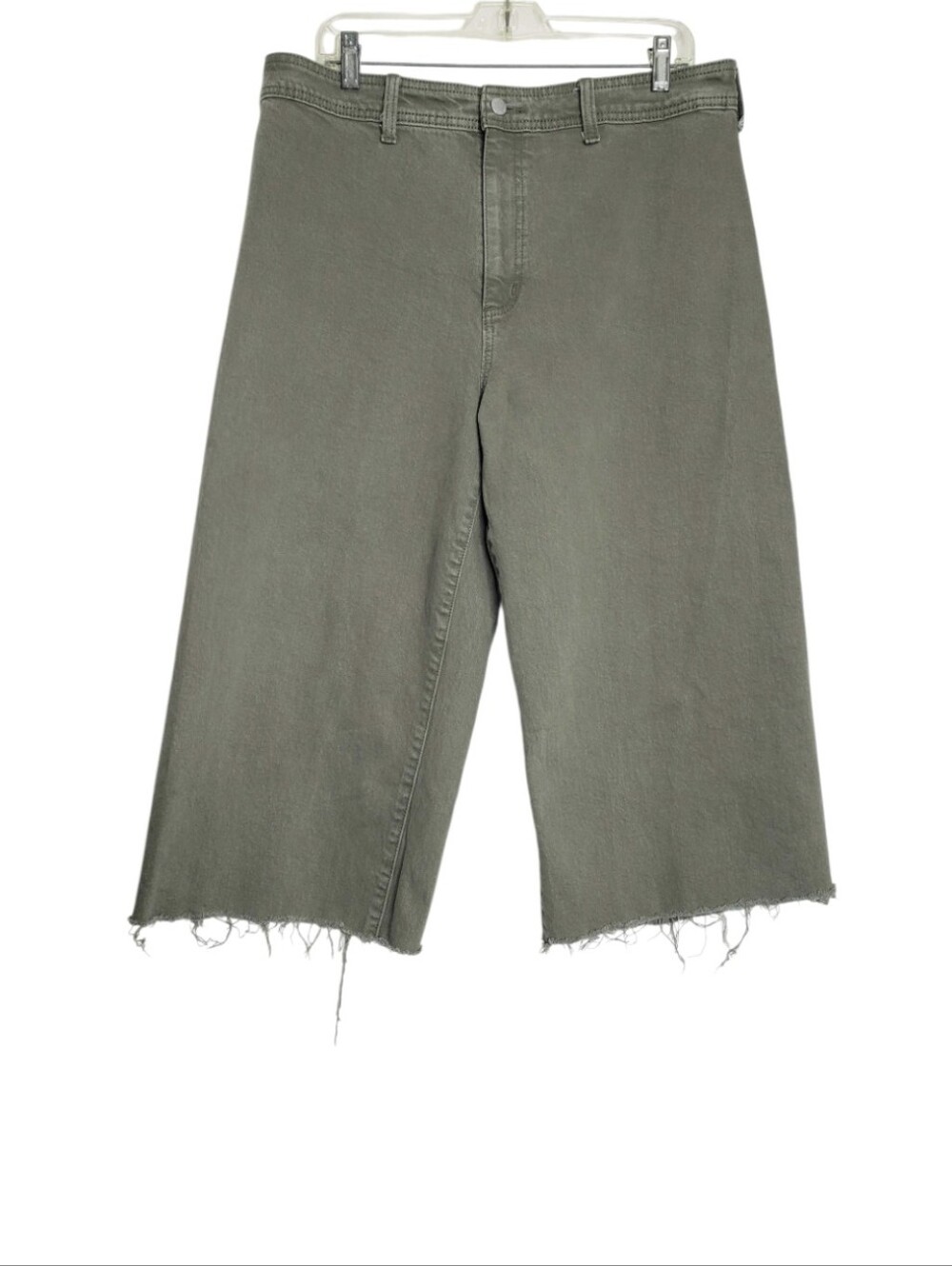 Universal Thread Green Sailor Wide Leg Raw Frayed Hem Jeans Women's Size 14